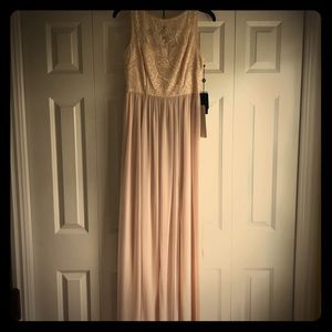 Adrianna Papell Long Gown Almond/Nude color